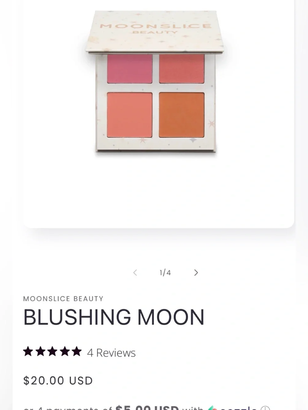 MOONSLICE BEAUTY BLUSHING MOON Blush Palette ~ New